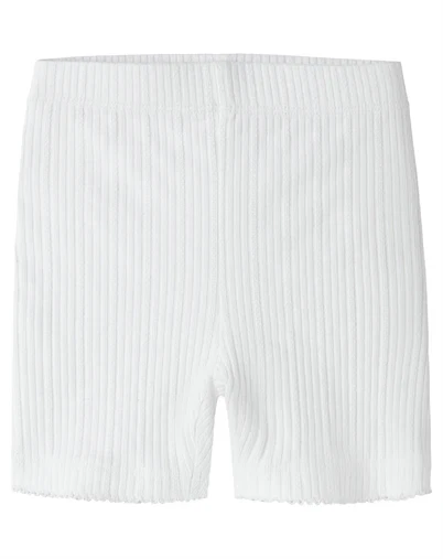 Name It - NMFJudy Slim Biker Shorts - Bright White